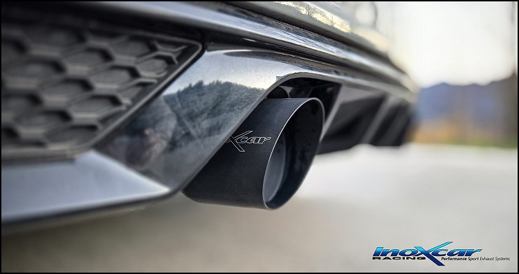SCARICO FINALE SPORTIVO SILENZIATO BLACK CERAMIC INOXCAR PER AUDI TT 8S 45TFSI 245CV 2WD COUPE' (CON GPF)