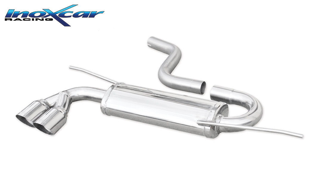 SCARICO FINALE SPORTIVO SILENZIATO RACING INOXCAR PER VW SCIROCCO MK3 1.4 TSI 160CV (DOPPIA USCITA Ø 80MM)