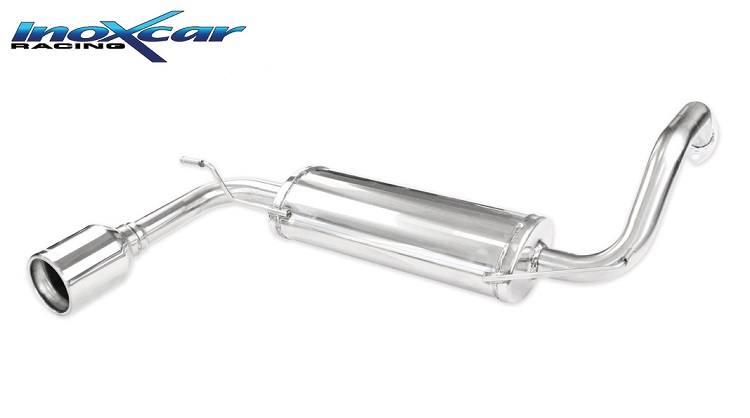 SCARICO FINALE SPORTIVO SILENZIATO INOXCAR 102MM PER TOYOTA AYGO 1.0 69CV 