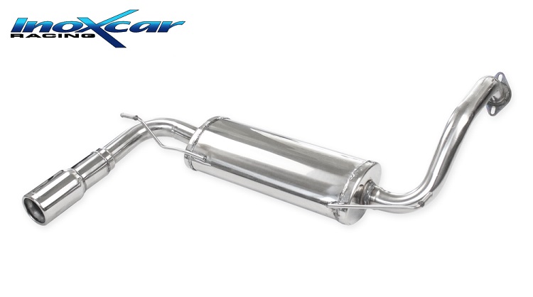 SCARICO FINALE SPORTIVO SILENZIATO INOXCAR 80MM PER TOYOTA AYGO 1.0 69CV 