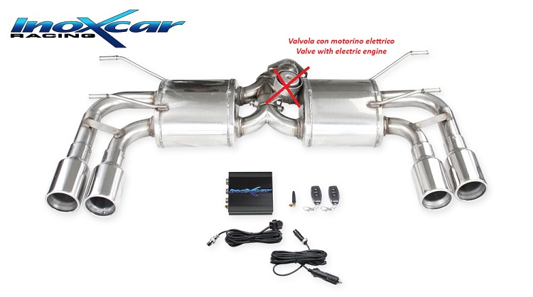 SCARICO FINALE SPORTIVO SILENZIATO CON VALVOLA INOXCAR PER ABARTH 124 SPIDER 1.4T MULTIAIR 170CV (4 USCITE)