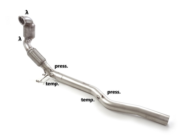 SCARICO SPORTIVO DOWNPIPE CON KAT 200 CELLE RAGAZZON PER CUPRA ATECA MK1 2.0 TSI 4DRIVE 300CV