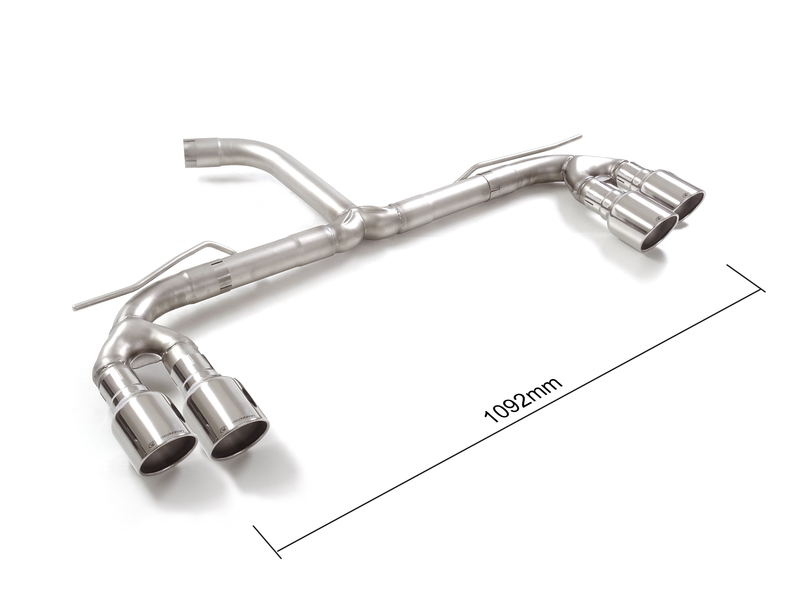 SCARICO FINALE SPORTIVO DIRETTO SPORTLINE RAGAZZON PER AUDI A3 8Y 35 TFSI SPORTBACK (QUADRUPLA USCITA A VISTA)
