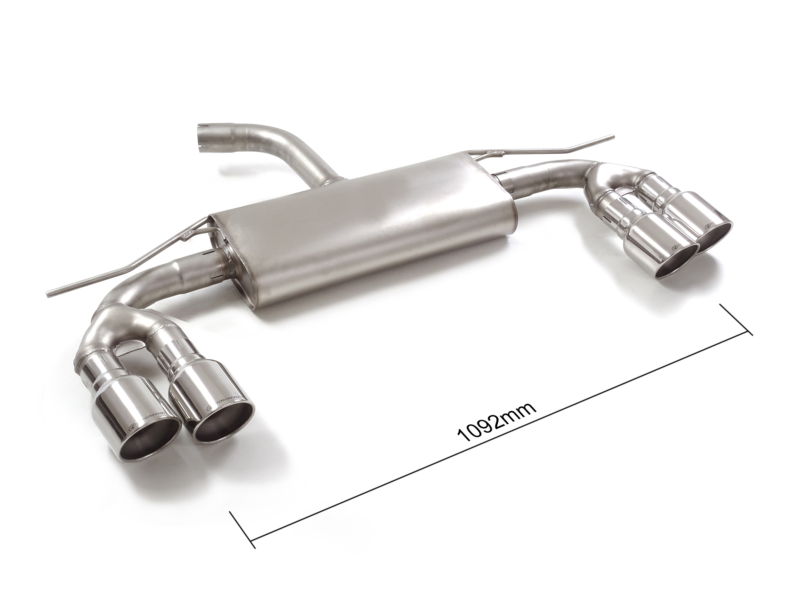 SCARICO FINALE SPORTIVO SILENZIATO SPORTLINE RAGAZZON PER AUDI A3 8Y 35 TFSI SPORTBACK (QUADRUPLA USCITA A VISTA)