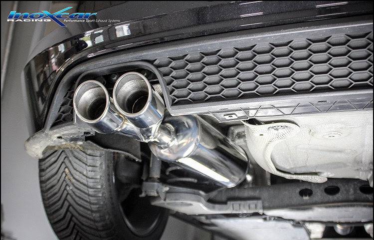 SCARICO FINALE SPORTIVO SILENZIATO X-RACE INOXCAR PER VW POLO AW 1.0 TSI 95CV (USCITA DOPPIA)