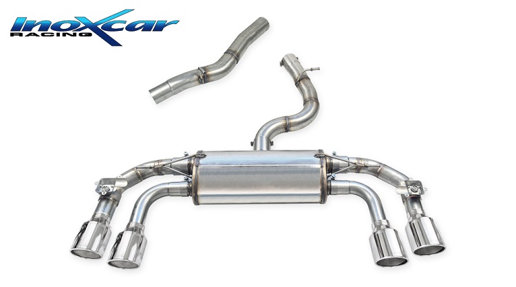 SCARICO SPORTIVO CATBACK X-RACE CON VALVOLA INOXCAR PER VW GOLF MK8 R