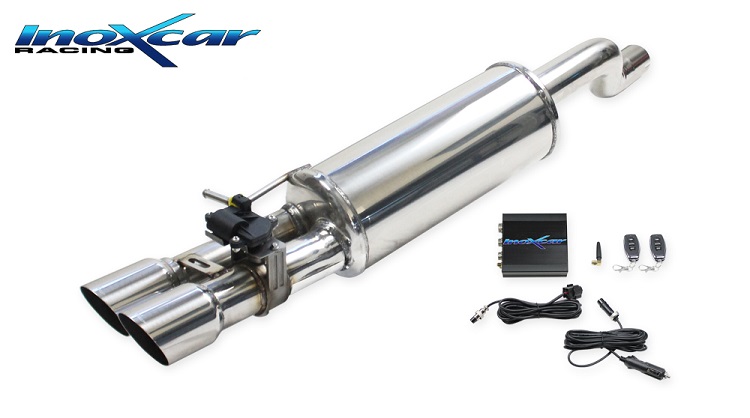 SCARICO FINALE SPORTIVO SILENZIATO RACING CON VALVOLA INOXCAR PER VW POLO AW GTI RESTYLING