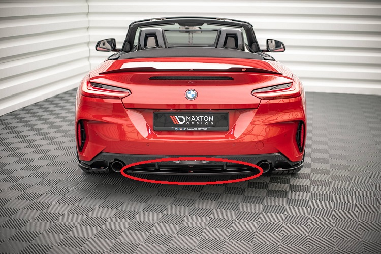 SOTTODIFFUSORE CENTRALE NERO LUCIDO MAXTON DESIGN PER BMW Z4 G29 M-PACK PRE FACELIFT