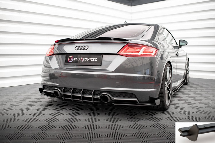 SOTTODIFFUSORE STREET PRO MAXTON DESIGN PER AUDI TT 8S CON S-LINE PRE-RESTYLING (NERO)