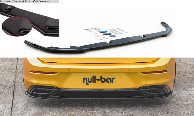 SOTTODIFFUSORE NERO OPACO MAXTON DESIGN PER VW GOLF MK8 STANDARD