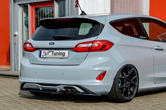 SOTTODIFFUSORE POSTERIORE SPORTIVO PER FORD FIESTA MK8 ST INGO NOAK TUNING NERO LUCIDO