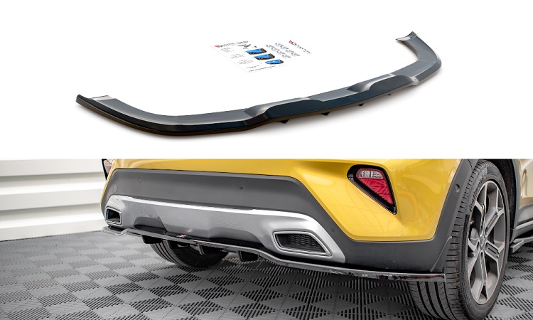 SOTTODIFFUSORE POSTERIORE CON BARRE VERTICALI PER KIA XCEED MK1 NERO LUCIDO MAXTON DESIGN