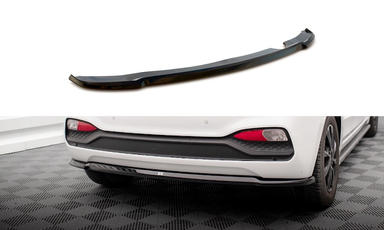 SOTTODIFFUSORE POSTERIORE PER HYUNDAI I20 MK2 FACELIFT NERO LUCIDO MAXTON DESIGN