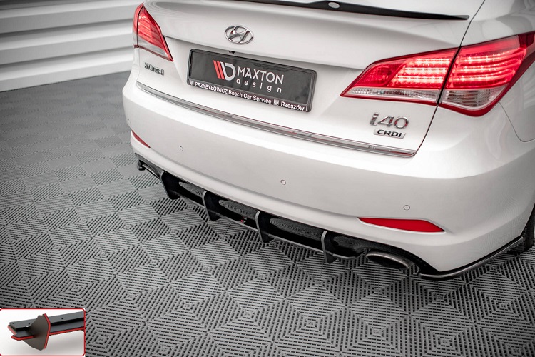 SOTTODIFFUSORE STREET PRO MAXTON DESIGN PER HYUNDAI I40 MK1 (ROSSO)
