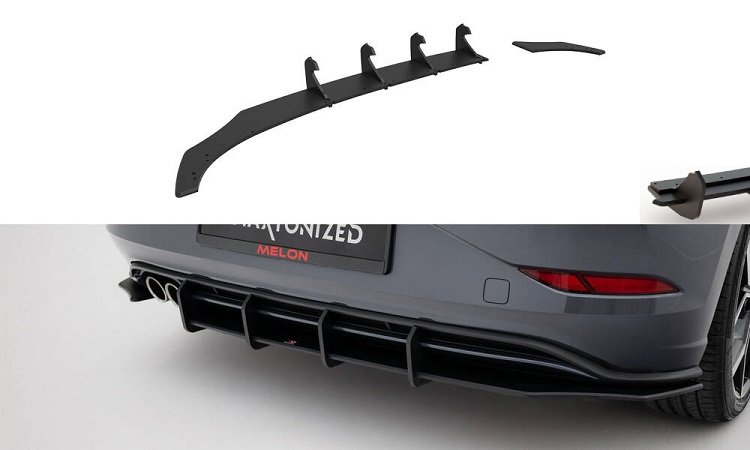 SOTTODIFFUSORE STREET PRO MAXTON DESIGN PER VW POLO AW GTI RESTYLING (NERO)