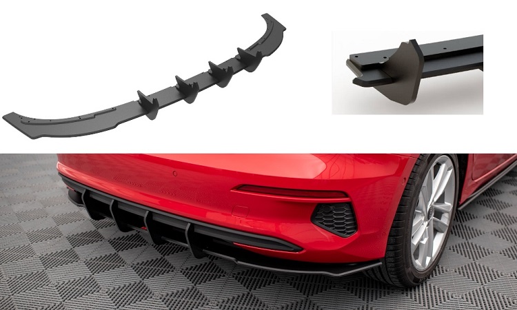 SOTTODIFFUSORE STREET PRO MAXTON DESIGN PER AUDI A3 8Y SPORTBACK (NO S-LINE) (NERO)