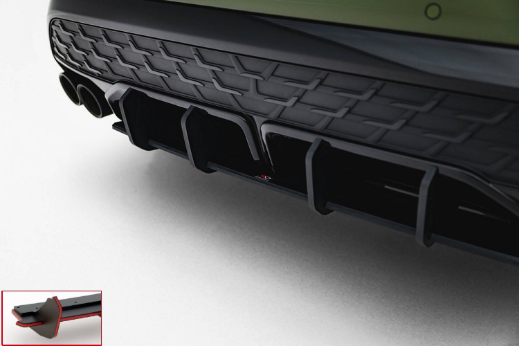 SOTTODIFFUSORE STREET PRO MAXTON DESIGN PER AUDI S3 8Y FACELIFT SPORTBACK (ROSSO)