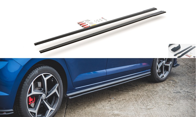 COPPIA SOTTOMINIGONNE STREET PRO MAXTON DESIGN PER VW POLO AW GTI PRE-RESTYLING (NERE)