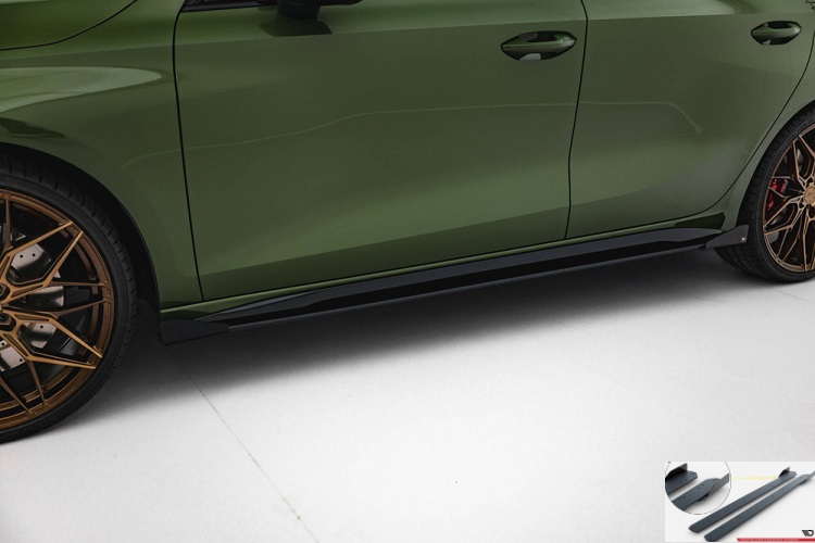 COPPIA SOTTOMINIGONNE + FLAPS STREET PRO MAXTON DESIGN PER AUDI S3 8Y FACELIFT SPORTBACK (NERE)