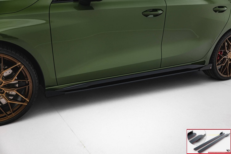 COPPIA SOTTOMINIGONNE + FLAPS STREET PRO MAXTON DESIGN PER AUDI S3 8Y FACELIFT SPORTBACK / SEDAN (NERE)