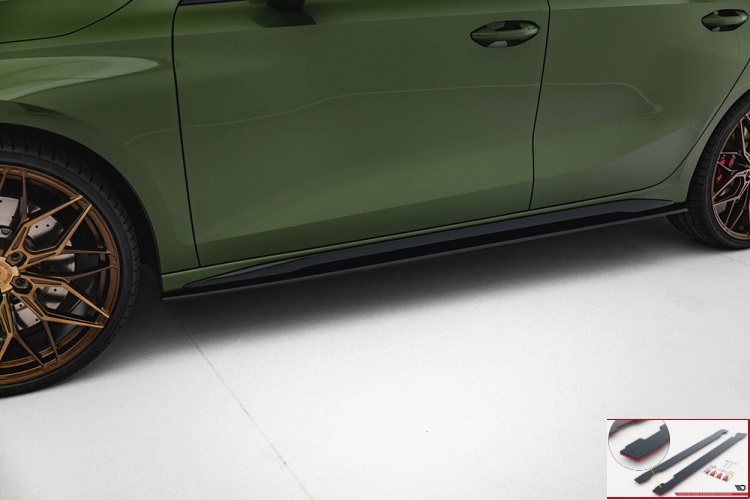 COPPIA SOTTOMINIGONNE STREET PRO MAXTON DESIGN PER AUDI S3 8Y FACELIFT SPORTBACK (BORDO ROSSO)