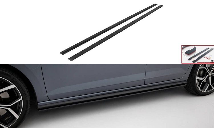 COPPIA SOTTOMINIGONNE STREET PRO MAXTON DESIGN PER VW POLO AW GTI RESTYLING (BORDO ROSSO)
