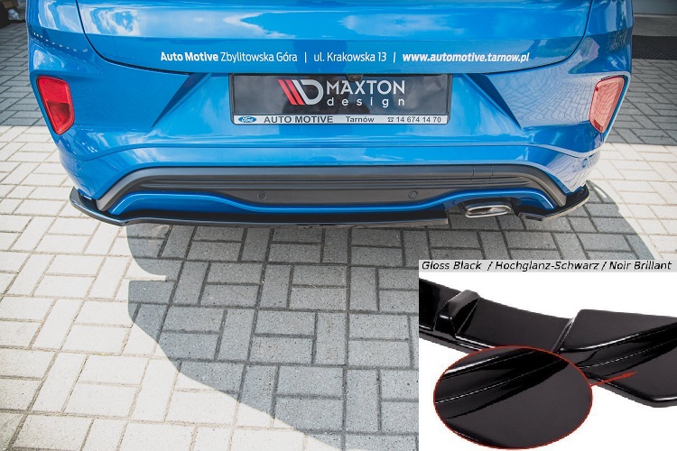 SOTTODIFFUSORE NERO LUCIDO MAXTON DESIGN PER FORD PUMA ST-LINE