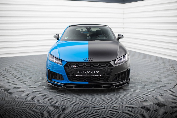 LAMA SOTTOPARAURTI ANTERIORE V.1 MAXTON DESIGN PER AUDI TTS 8S RESTYLING NERO LUCIDO