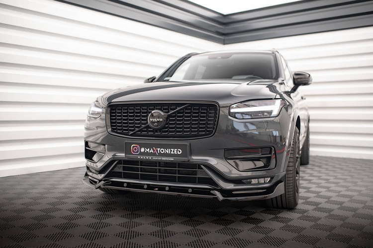LAMA SOTTOPARAURTI ANTERIORE V.2 MAXTON DESIGN PER VOLVO XC90 R-DESIGN MK2 RESTYLING NERA LUCIDA