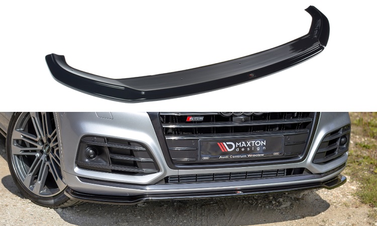 LAMA SOTTOPARAURTI ANTERIORE MAXTON DESIGN PER AUDI SQ5/Q5 MK2 FY S-LINE PRE-RESTYLING NERO LUCIDO 