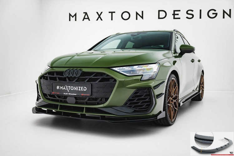 LAMA SOTTOPARAURTI ANTERIORE V.1 + FLAPS STREET PRO MAXTON DESIGN PER AUDI S3 8Y FACELIFT SPORTBACK 
