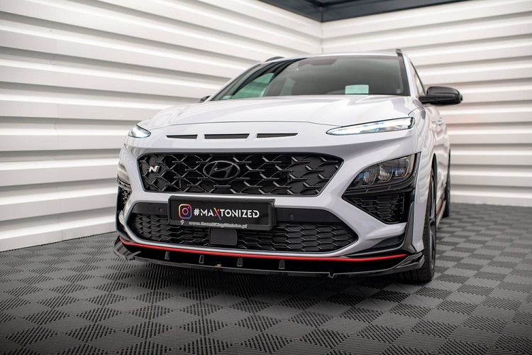 LAMA SOTTOPARAURTI ANTERIORE V.2 MAXTON DESIGN PER HYUNDAI KONA N MK1 PRE-RESTYLING NERA LUCIDA 