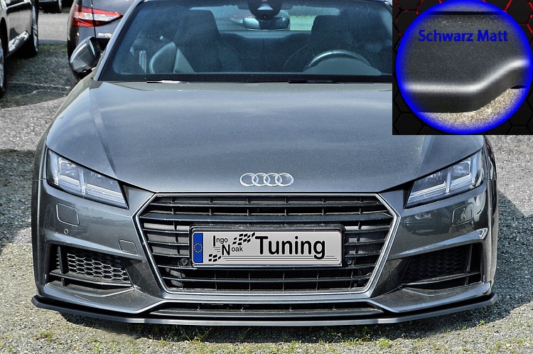 LAMA SOTTOPARAURTI ANTERIORE PER AUDI TT 8S CON S-LINE / TTS PRE-FACELIFT NERO OPACO INGO NOAK TUNING