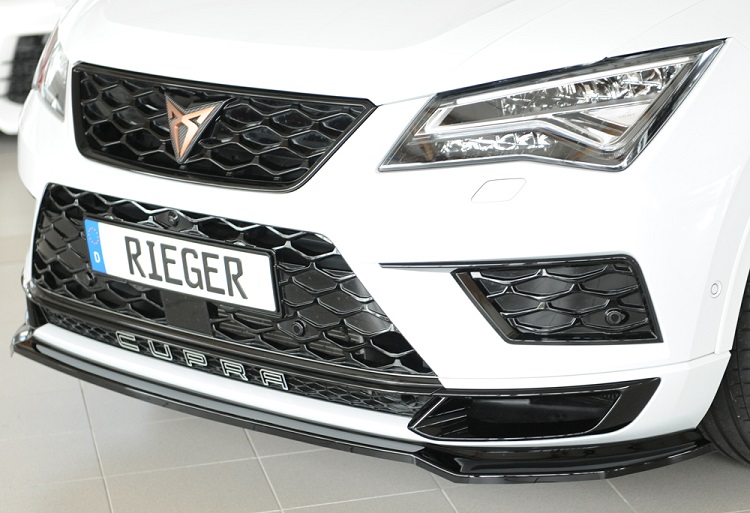 LAMA SPLITTER SOTTOPARAURTI ANTERIORE PER CUPRA ATECA PRE RESTYLING NERO LUCIDO RIEGER TUNING