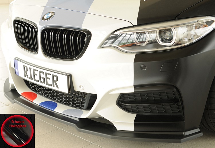 LAMA SOTTOPARAURTI ANTERIORE PER BMW SERIE 2 F22/F23 NERO LUCIDO RIEGER TUNING