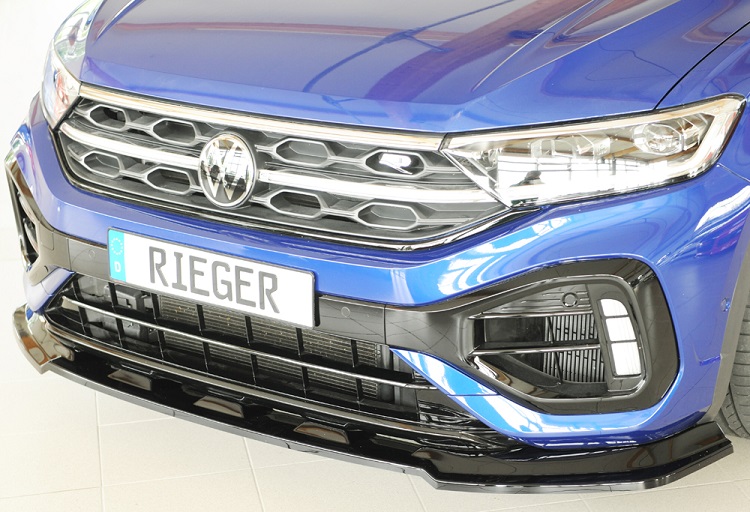 LAMA SOTTOPARAURTI ANTERIORE PER VW T-ROC A11 R/R-LINE FACELIFT NERO LUCIDO RIEGER TUNING