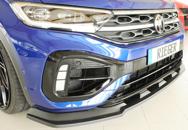 LAMA SOTTOPARAURTI ANTERIORE PER VW T-ROC A11 R/R-LINE FACELIFT NERO OPACO RIEGER TUNING