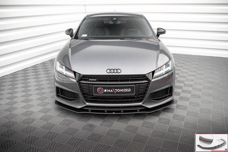 LAMA SOTTOPARAURTI ANTERIORE STREET PRO MAXTON DESIGN PER AUDI TTS 8S PRE-RESTYLING (BORDO ROSSO)