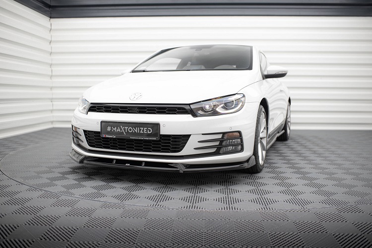 LAMA SOTTOPARAURTI ANTERIORE V.2 NERA LUCIDA MAXTON DESIGN PER VW SCIROCCO MK3 STANDARD FACELIFT