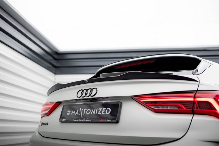 SPOILER CAP MAXTON DESIGN PER AUDI RSQ3 F3 SPORTBACK NERO LUCIDO