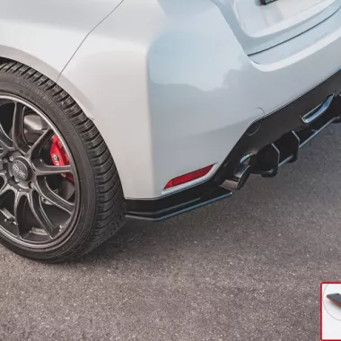 APPENDICI DIFFUSORE POSTERIORE SPORTIVO STREET PRO MAXTON DESIGN PER TOYOTA YARIS GR MK4 PRE-RESTYLING (BORDO ROSSO)