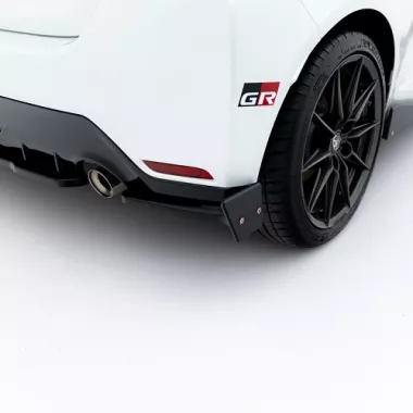 APPENDICI DIFFUSORE POSTERIORE SPORTIVO V.2 + FLAPS PER TOYOTA YARIS GR MK4 PRE-RESTYLING NERE LUCIDE MAXTON DESIGN