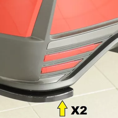 COPPIA APPENDICI DIFFUSORE POSTERIORE SPORTIVO NERO LUCIDO RIEGER TUNING PER HYUNDAI I20N MK3