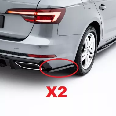 APPENDICI DIFFUSORE POSTERIORE SPORTIVO PER AUDI A4 B9 AVANT S-LINE PRE RESTYLING NERE LUCIDE MAXTON DESIGN