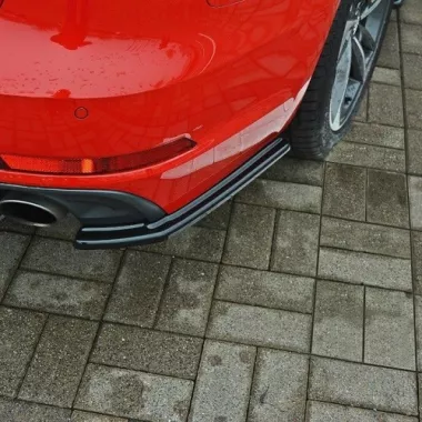 APPENDICI DIFFUSORE POSTERIORE SPORTIVO PER AUDI A4 B9 AVANT S-LINE PRE RESTYLING NERE LUCIDE MAXTON DESIGN (DOPPIA USCITA SDOPPIATA)