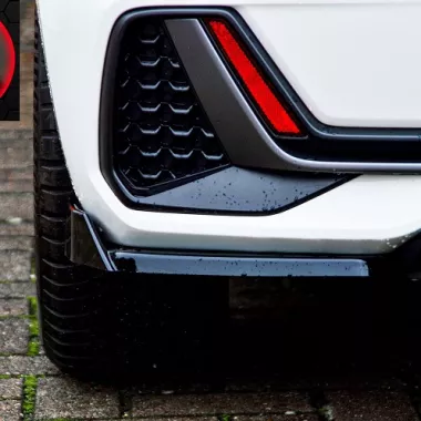 APPENDICI DIFFUSORE POSTERIORE SPORTIVO CON ALETTE PER AUDI A1 GB CON S-LINE NERE LUCIDE INGO NOAK TUNING