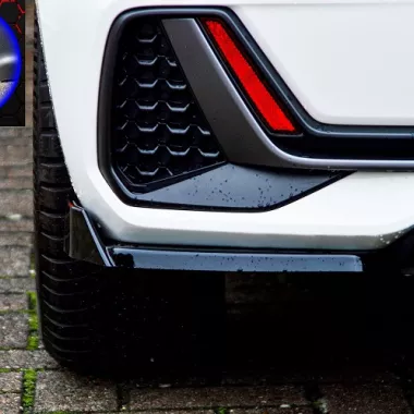 APPENDICI DIFFUSORE POSTERIORE SPORTIVO CON ALETTE PER AUDI A1 GB CON S-LINE NERE OPACHE INGO NOAK TUNING
