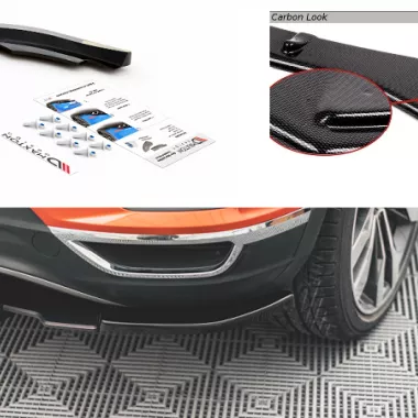 APPENDICI DIFFUSORE POSTERIORE SPORTIVO VW T-ROC A11 CARBON LOOK MAXTON DESIGN