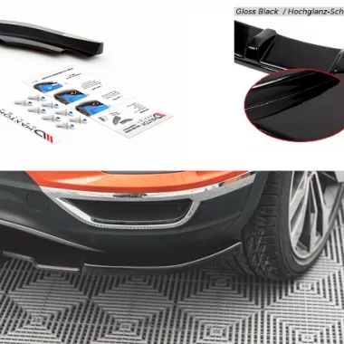 APPENDICI DIFFUSORE POSTERIORE SPORTIVO VW T-ROC A11 NERE LUCIDE MAXTON DESIGN