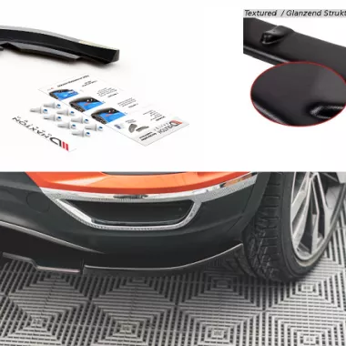APPENDICI DIFFUSORE POSTERIORE SPORTIVO VW T-ROC A11 NERE OPACHE MAXTON DESIGN